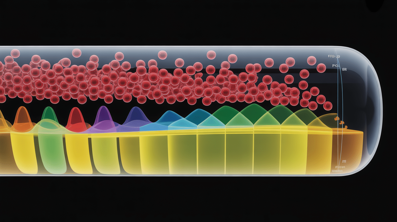 Schéma des globules rouges pour vitesse de sédimentation
