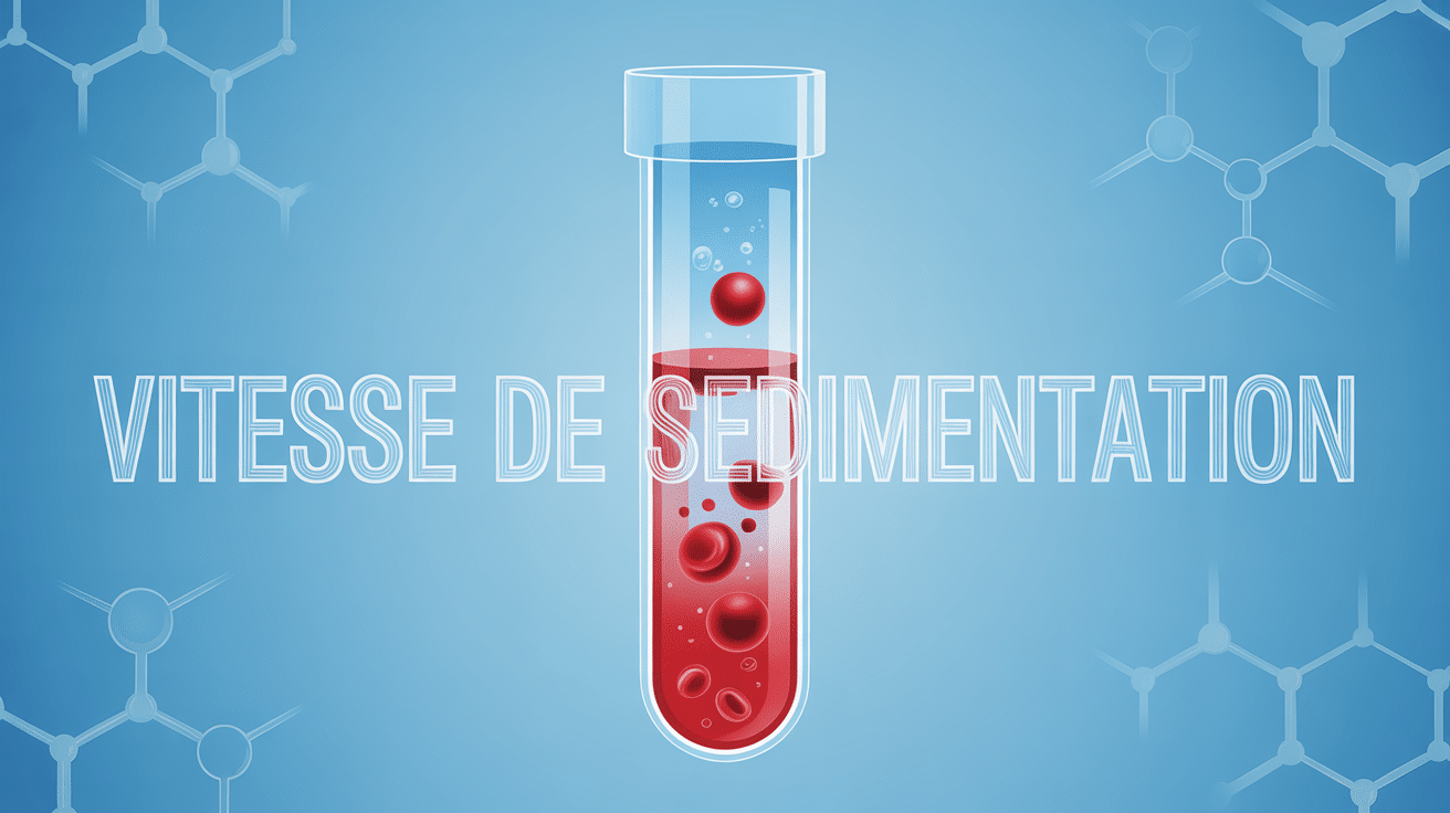 Tube à essai illustrant la vitesse de sédimentation du sang