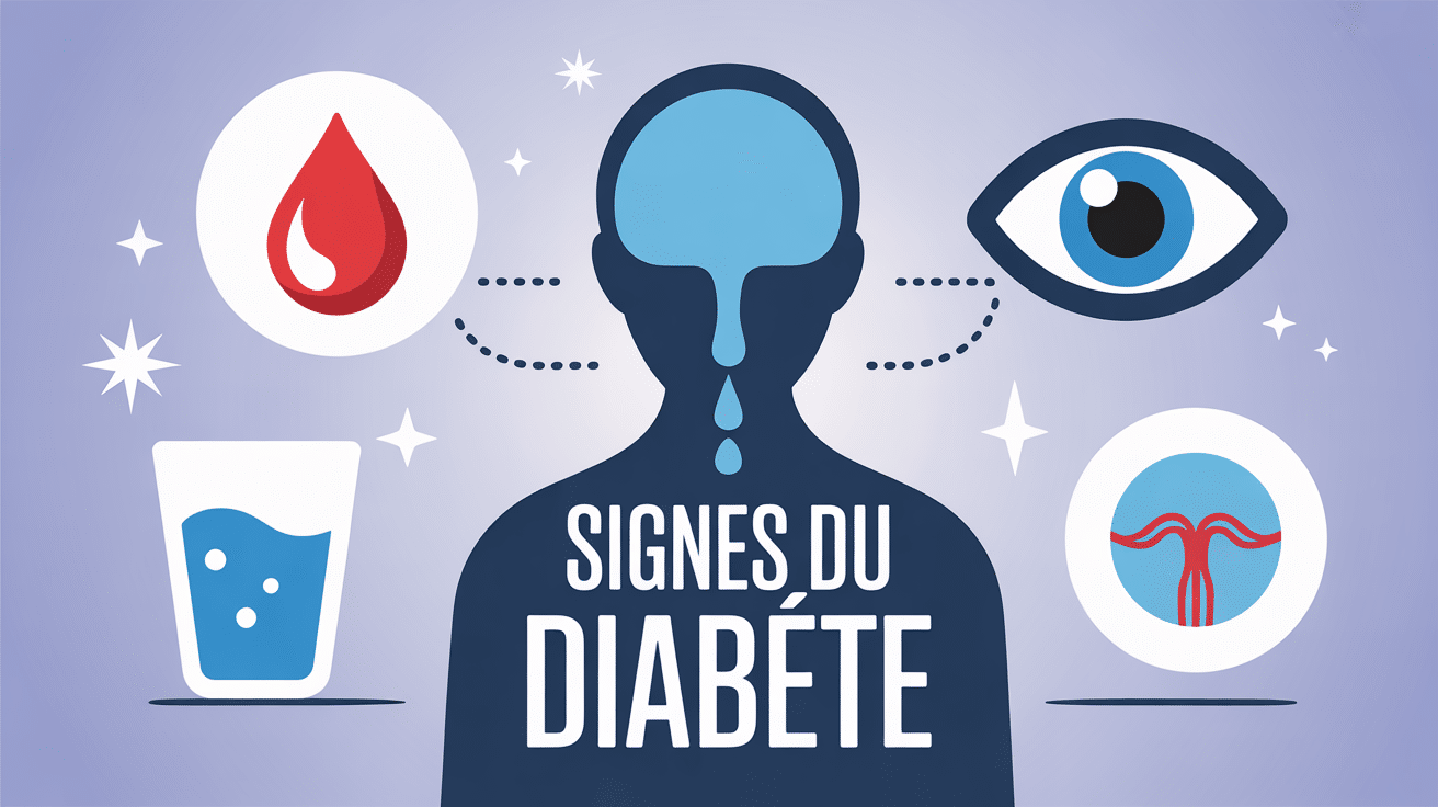 15 signes du diabète illustration symbole santé