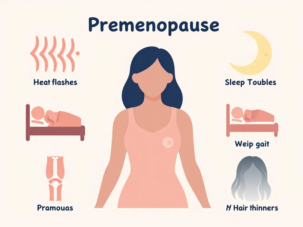 Diagramme des symptômes physiques 35 symptôme préménopause