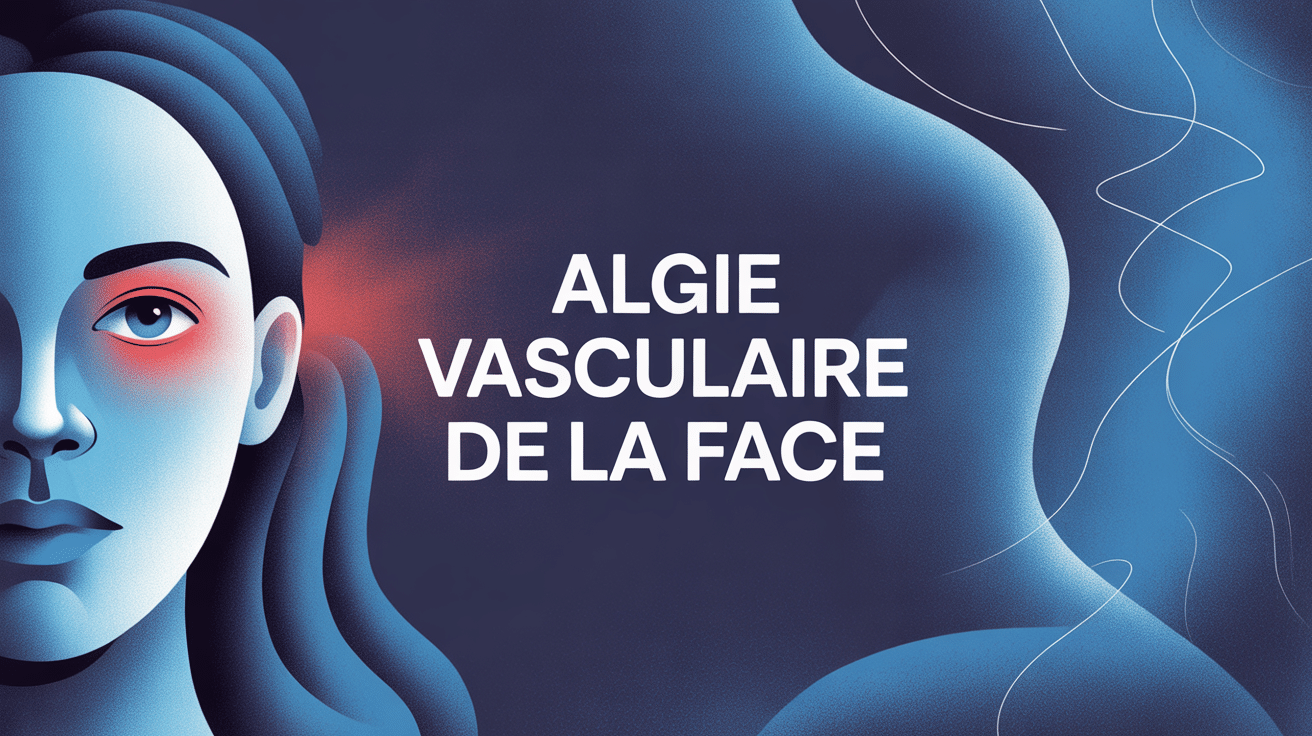 algie vasculaire de la face zone rouge douleur œil illustration
