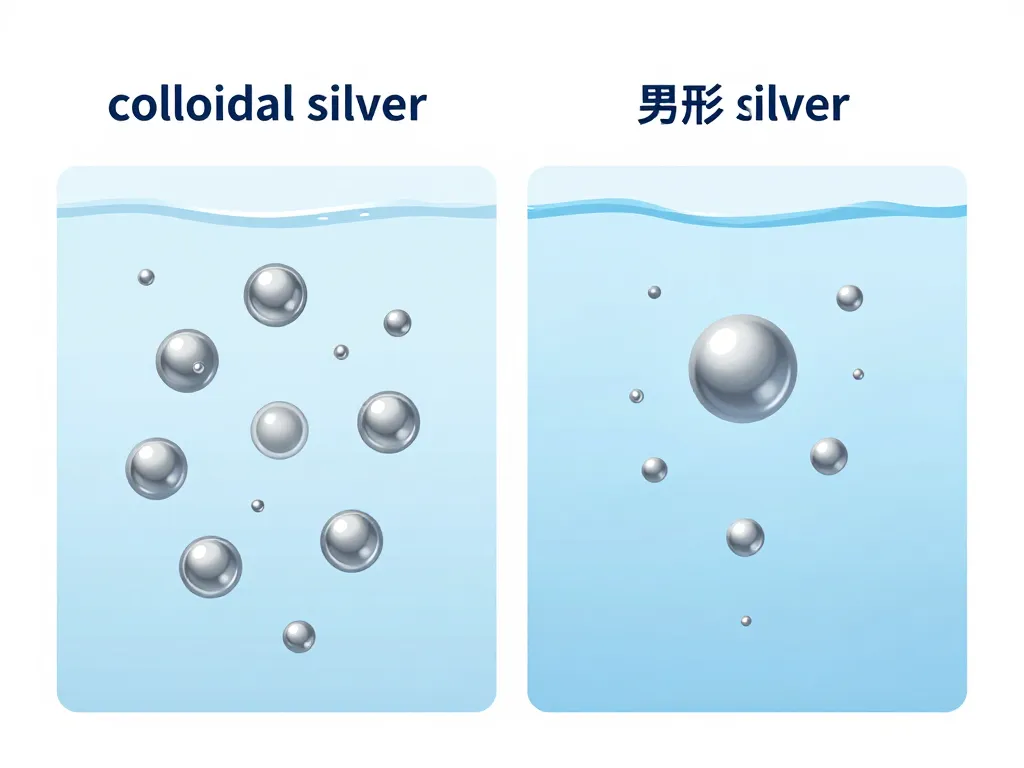diagramme concept argent colloidal usages médicaux filtration