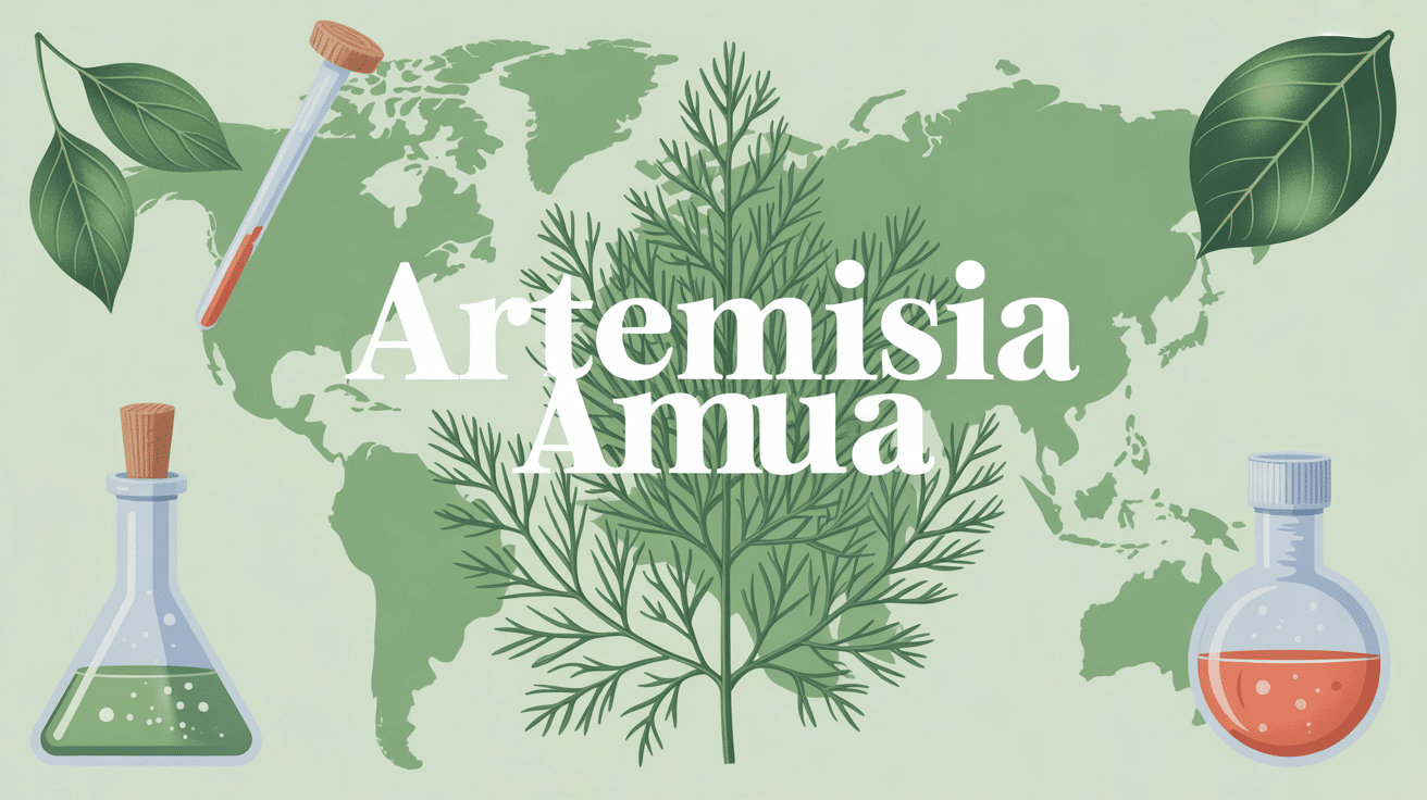illustration globale artemisia annua plante médicinale