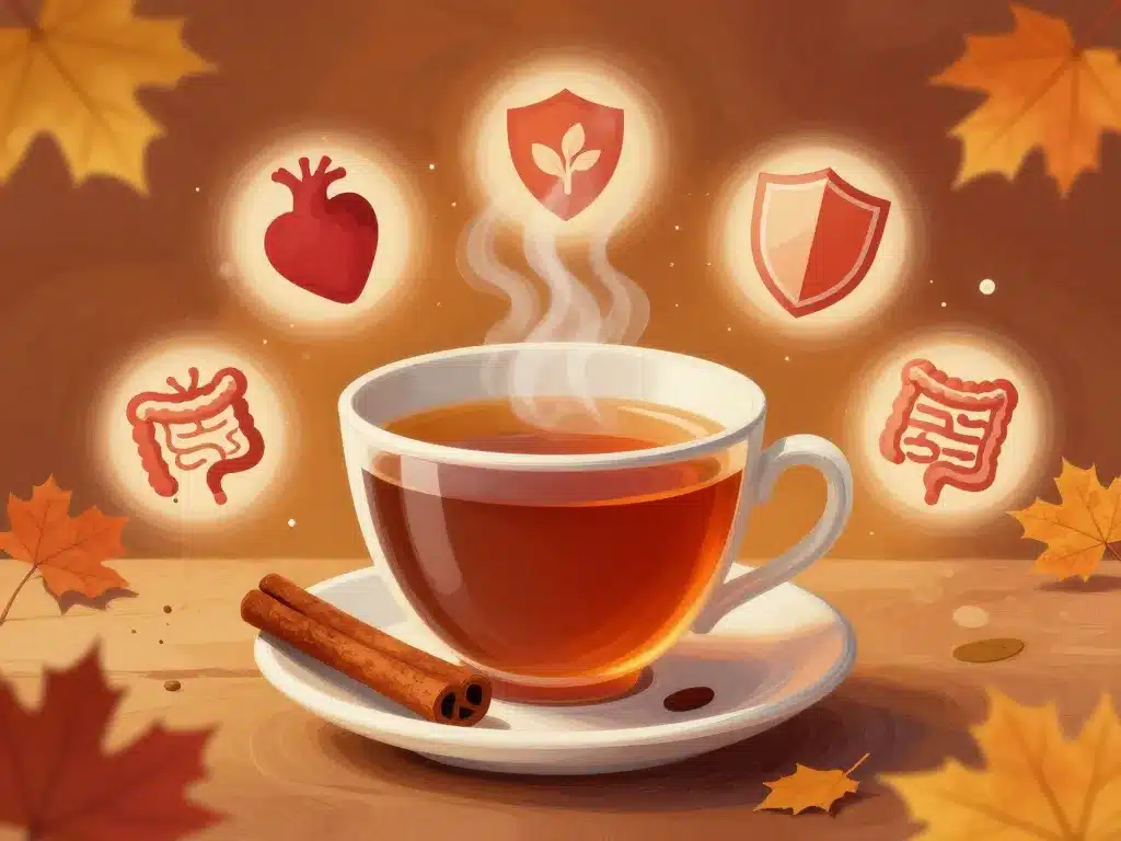 thé à la cannelle avec métaphores bienfaits santé