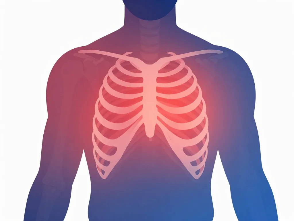 cote félée zone douleur thoracique image explicative
