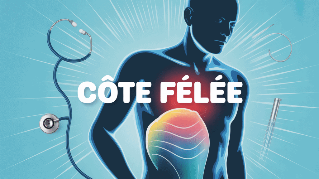 image médicale vecteur cote félée thorax douleur