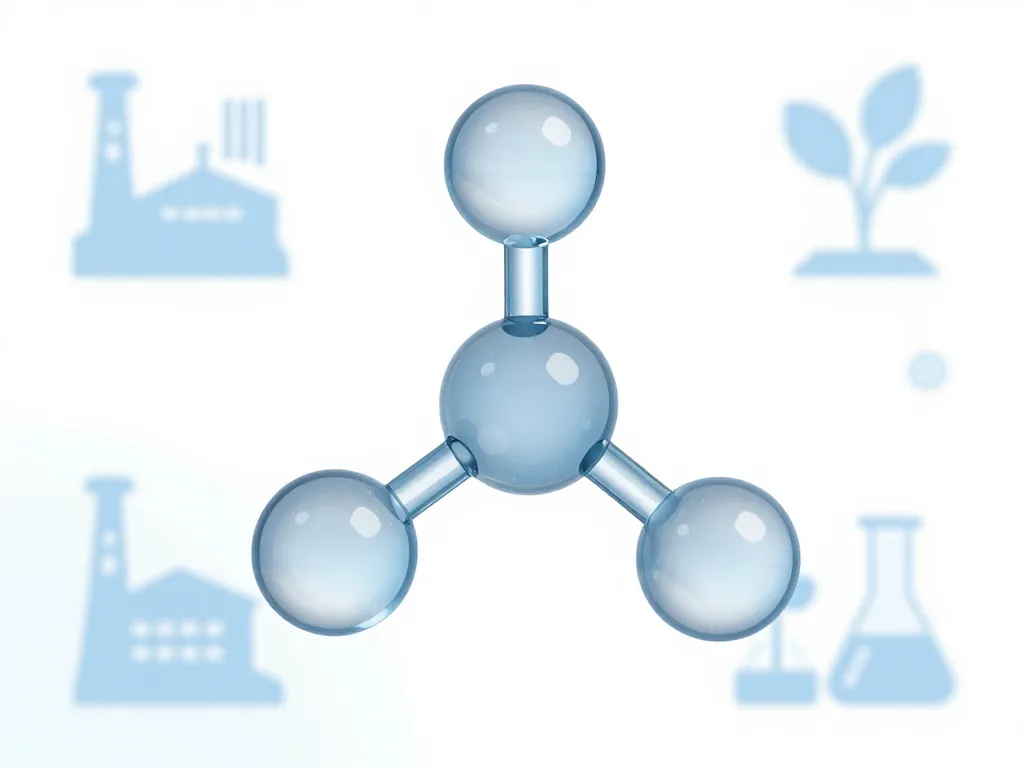 Diagramme structure chimique glycerol et usage industriel