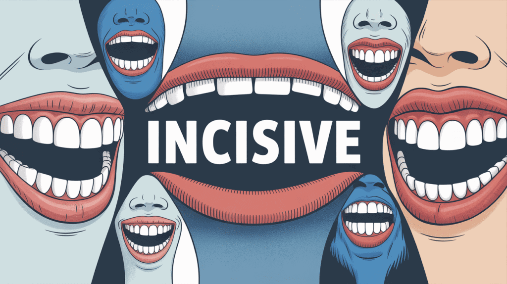 illustration incisive rôle central sourire mastication diction