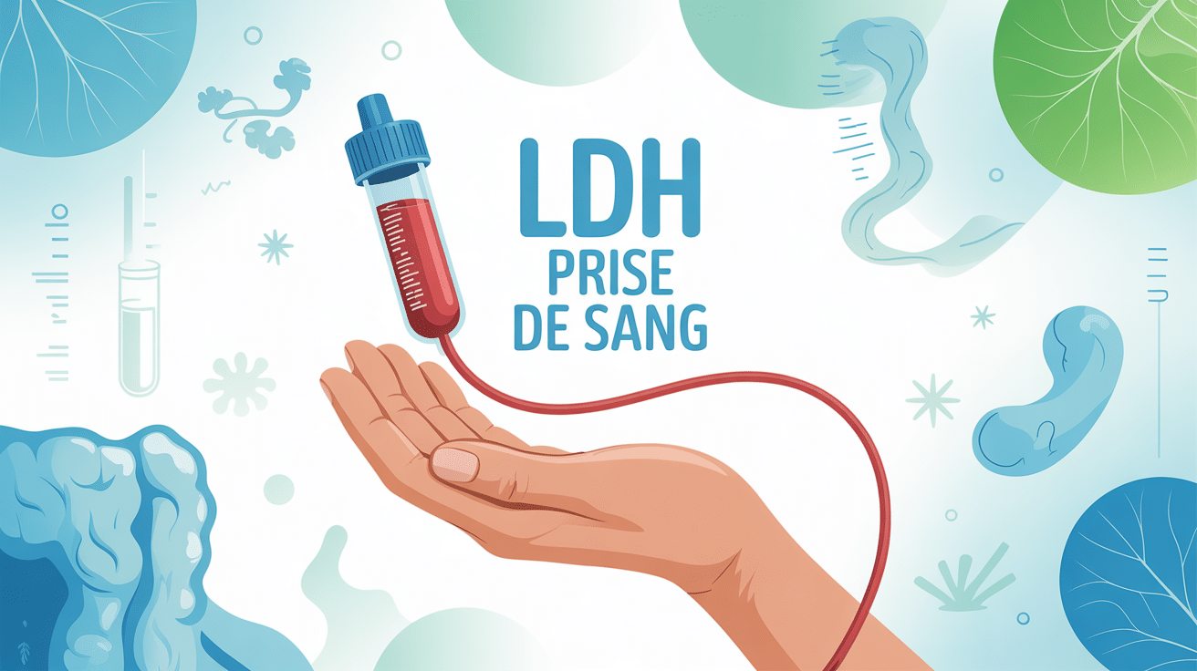 Illustration LDH prise de sang main tube tissu organe