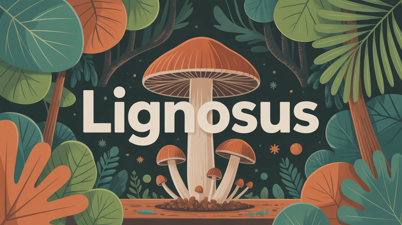 illustration lignosus sclérote chapeau forêt tropicale