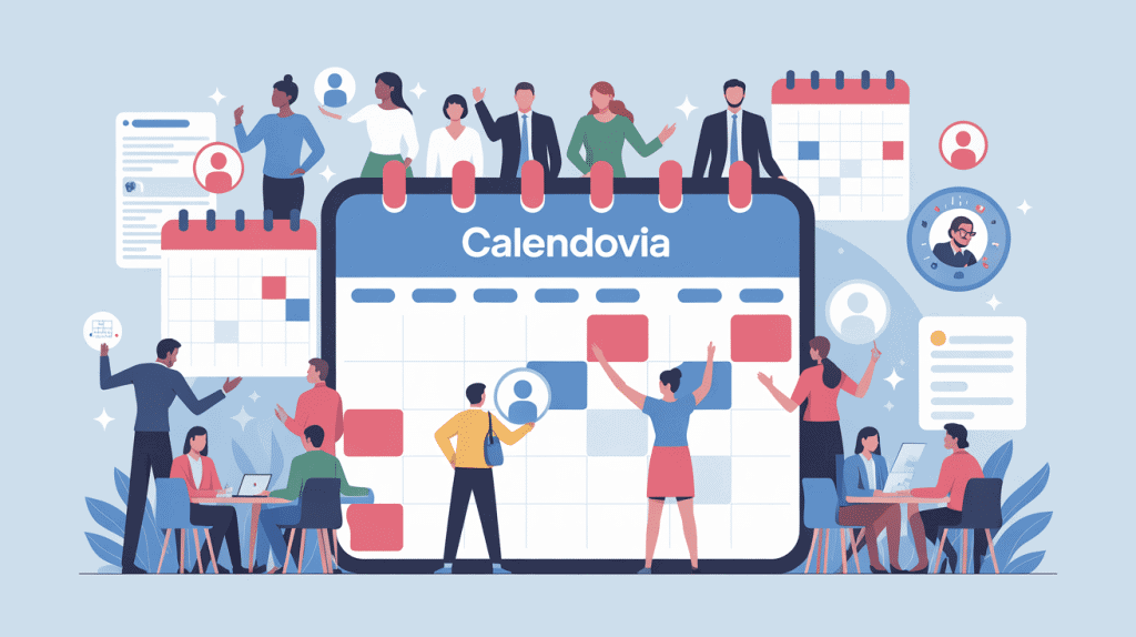 illustration organisation collaborative calendrier partagé Calendovia