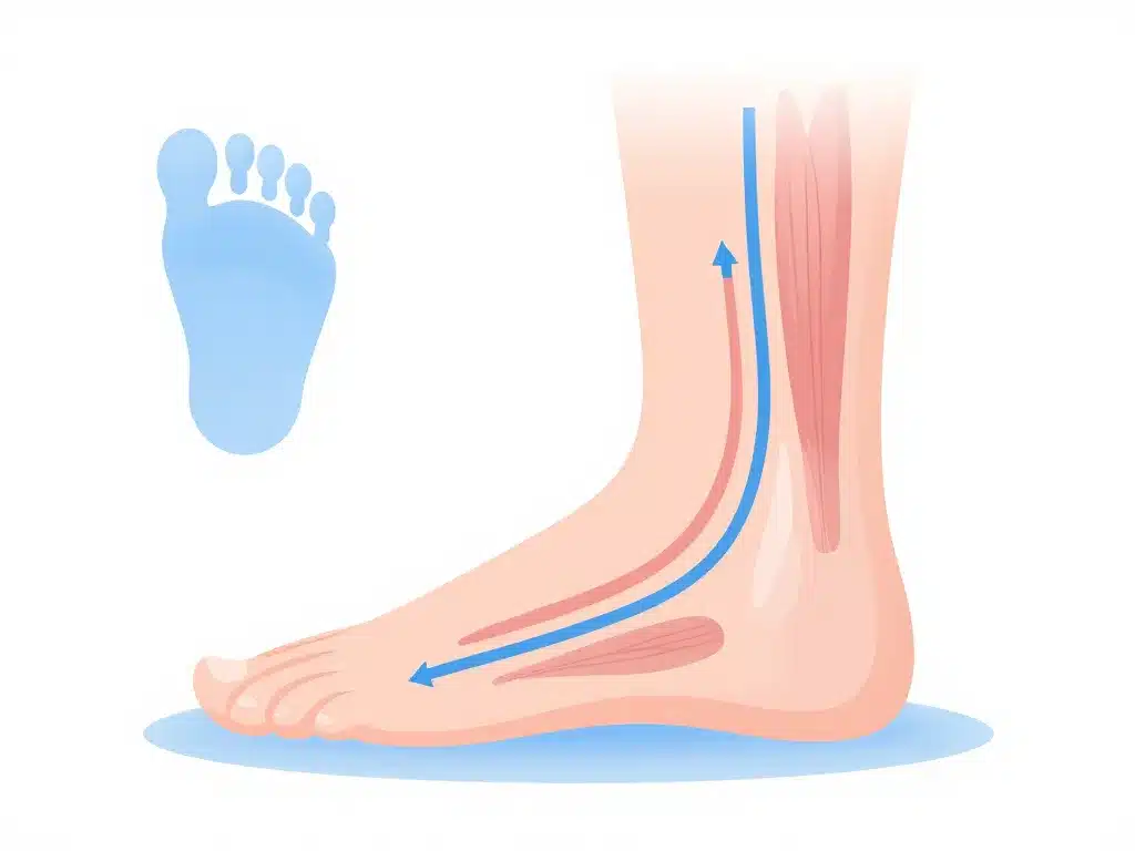 diagramme concept pied gonflé avc causes