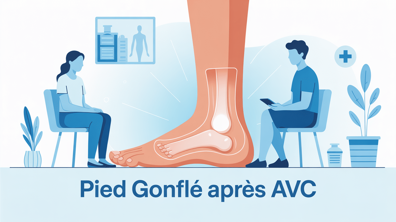 illustration pied gonflé avc adulte