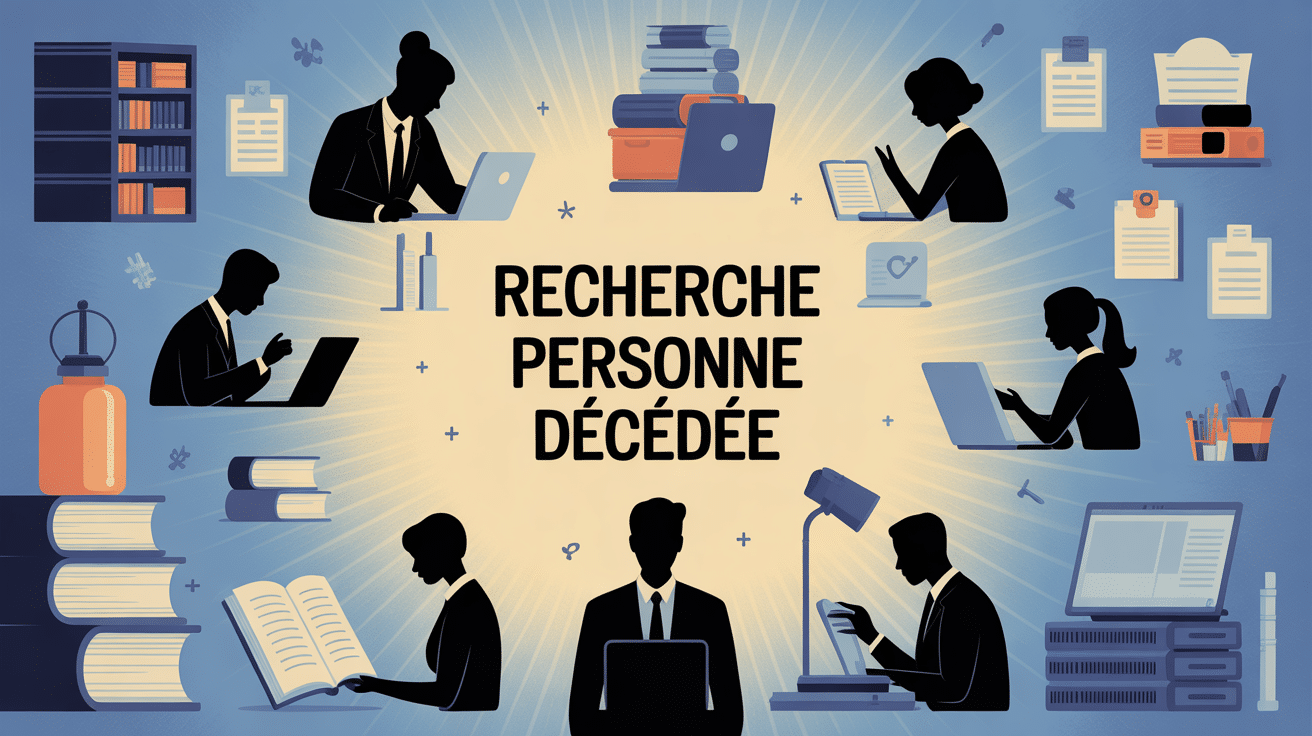 illustration recherche d'une personne décédée archives registres et outils numeriques