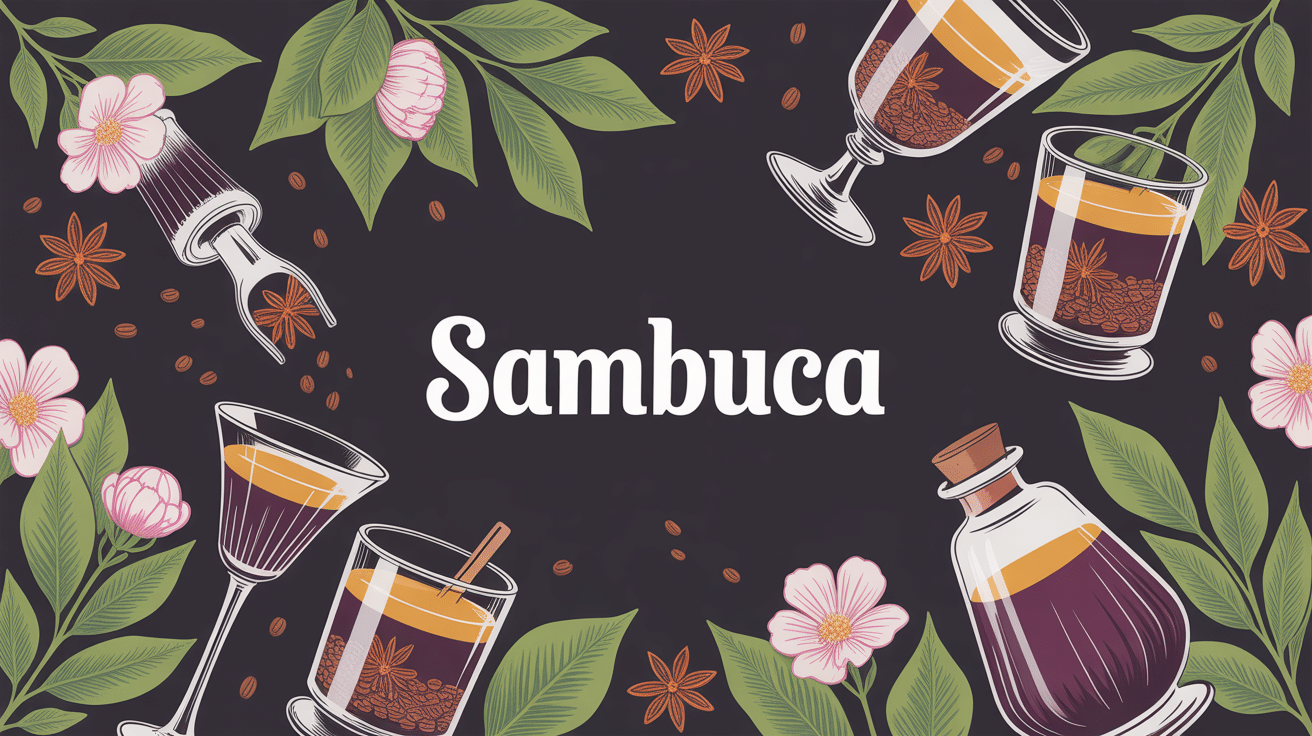 sambuca verre grains de café anis tradition italienne