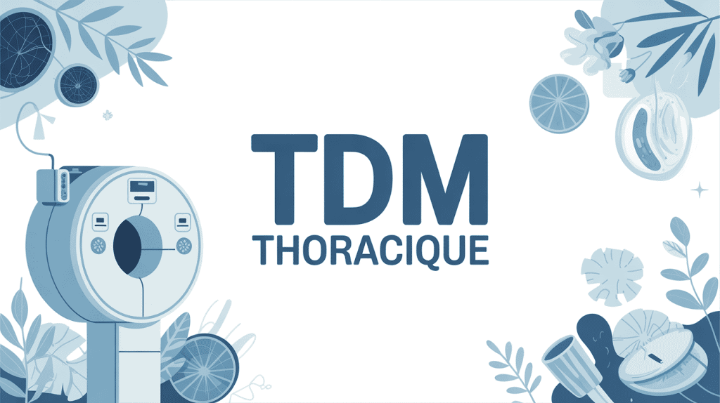 tdm thoracique image scanner stylisée et thorax
