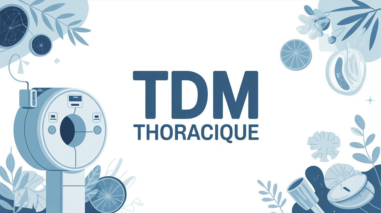 tdm thoracique image scanner stylisée et thorax