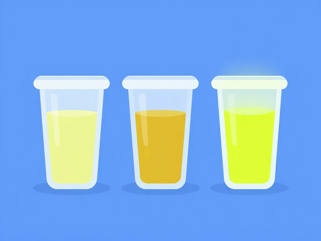 illustration urine jaune fluo différentes nuances