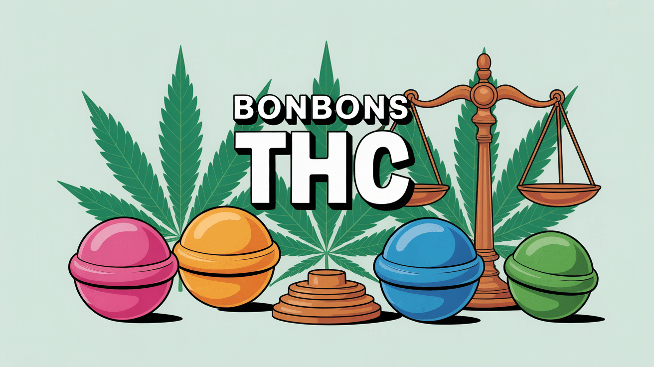 illustration bonbons thc légalité et effets