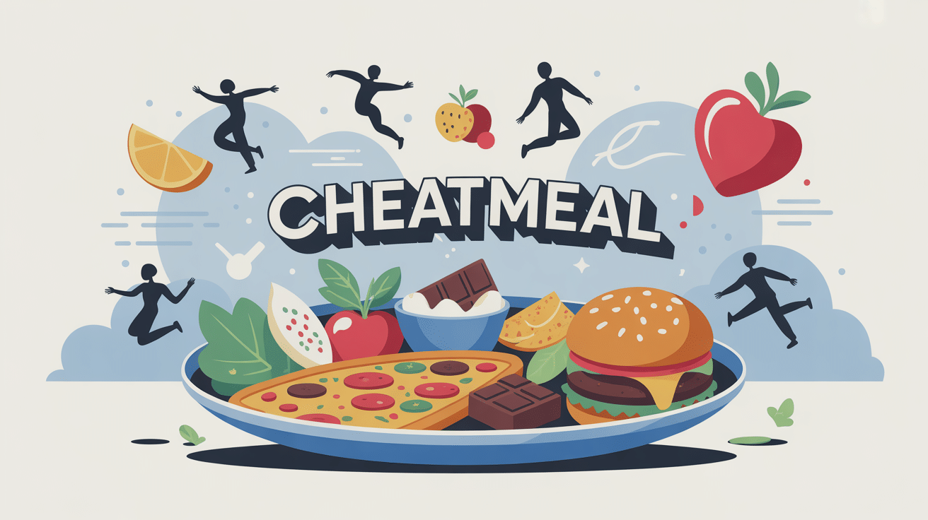 illustration cheatmeal équilibre alimentation et motivation