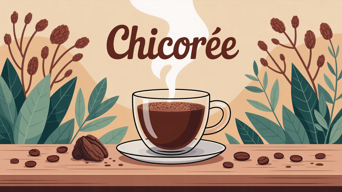 chicorée danger illustration tasse racines santé