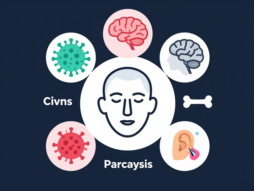 schéma causes combien de temps dure une paralysie faciale