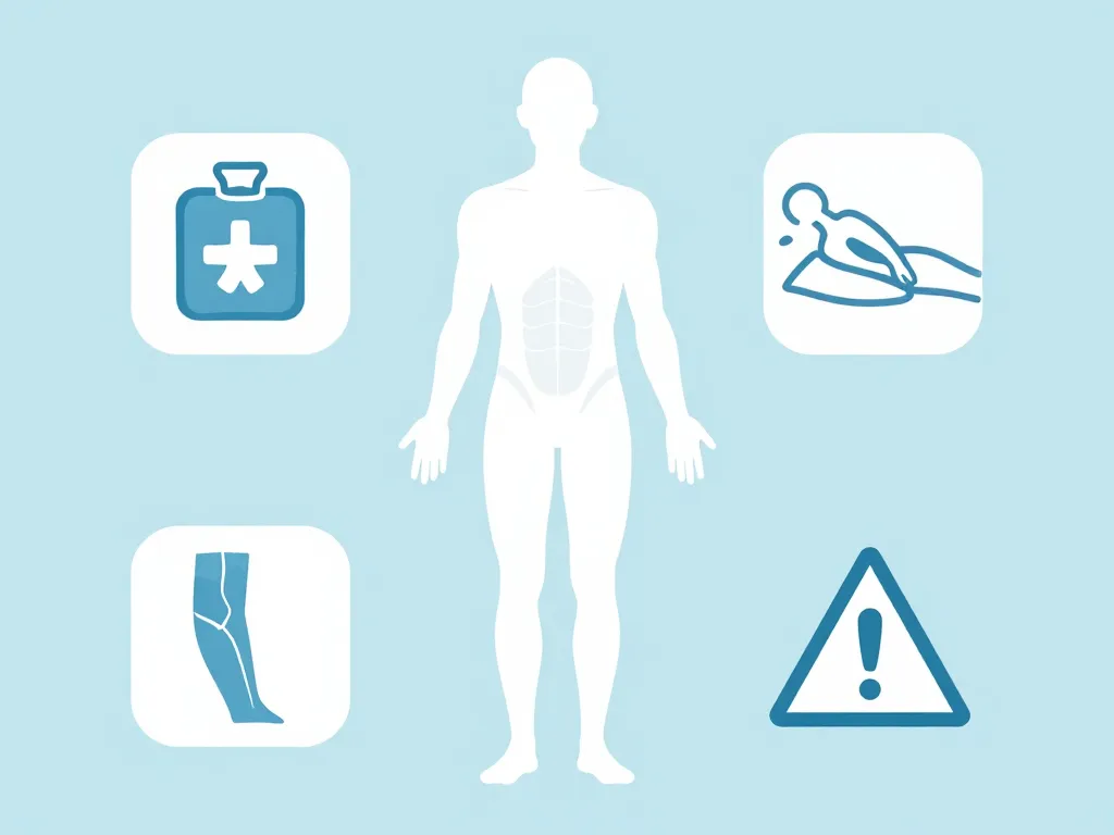 concept gestes urgents déchirure musculaire remède de grand-mère