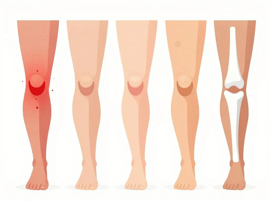 Illustration des causes de douleur genou au repos la nuit