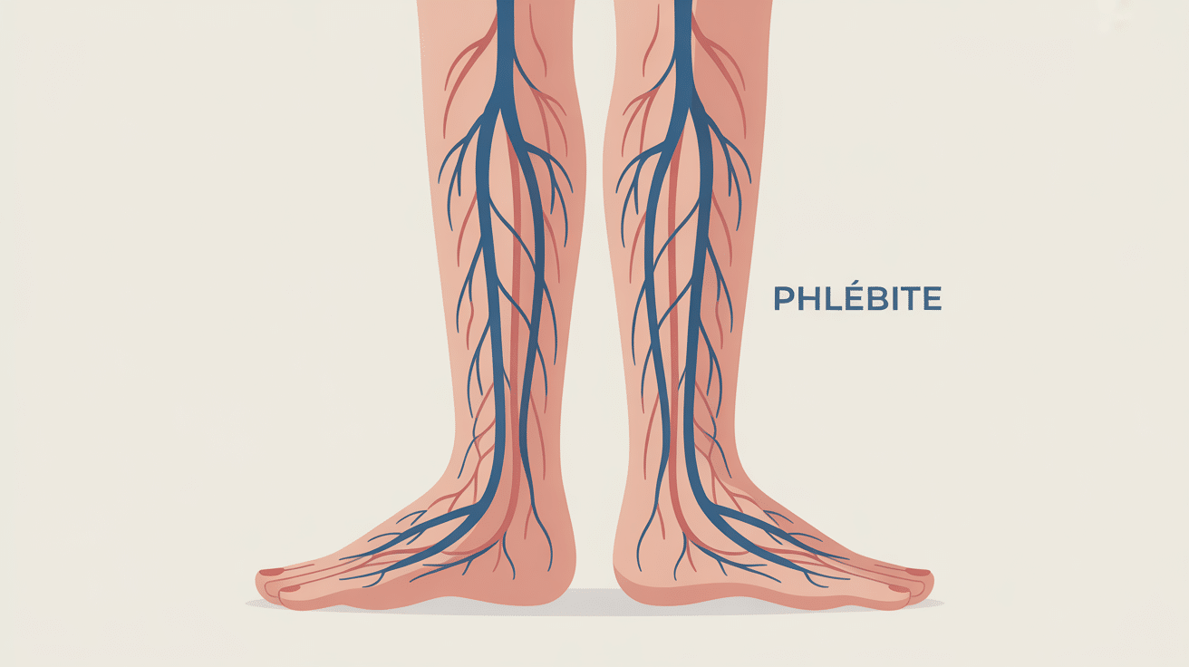 En combien de temps évolue une phlébite illustration veines jambes