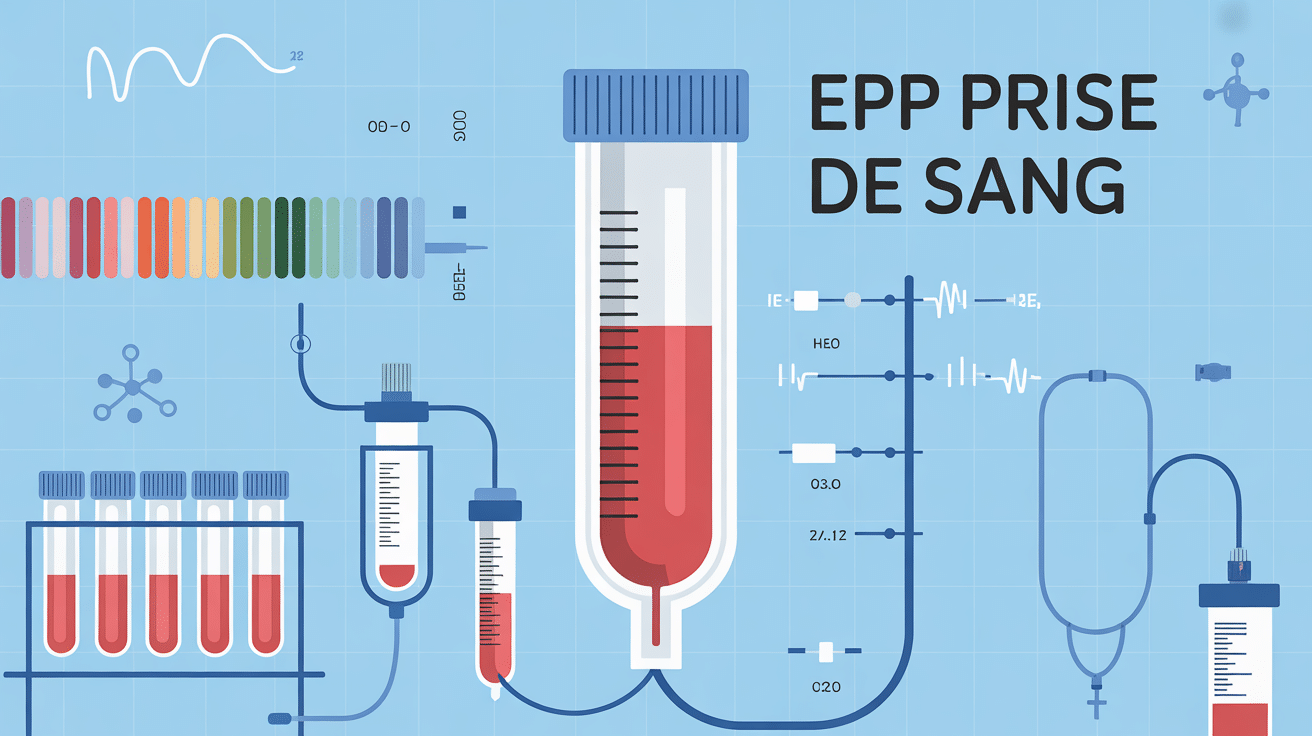 Illustration vectorielle epp prise de sang prise de sang et diagramme