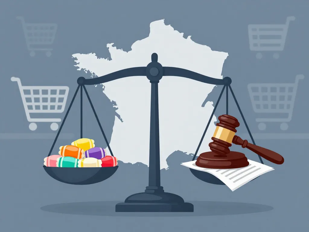 illustration légalité bonbons thc France