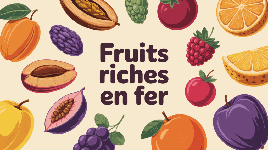 illustration centrale fruits riches en fer