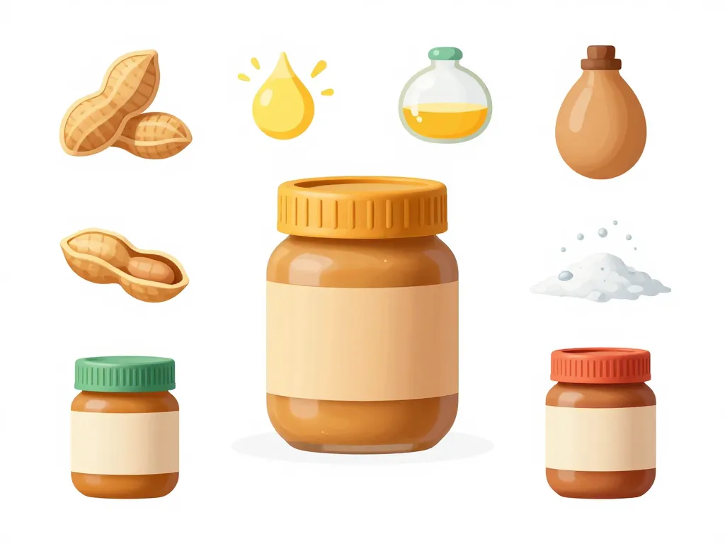 peanut butter peanut butter naturel et industriel avec ingrédients