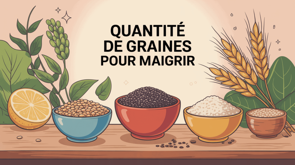Illustration des quantités de graines par jour pour maigrir