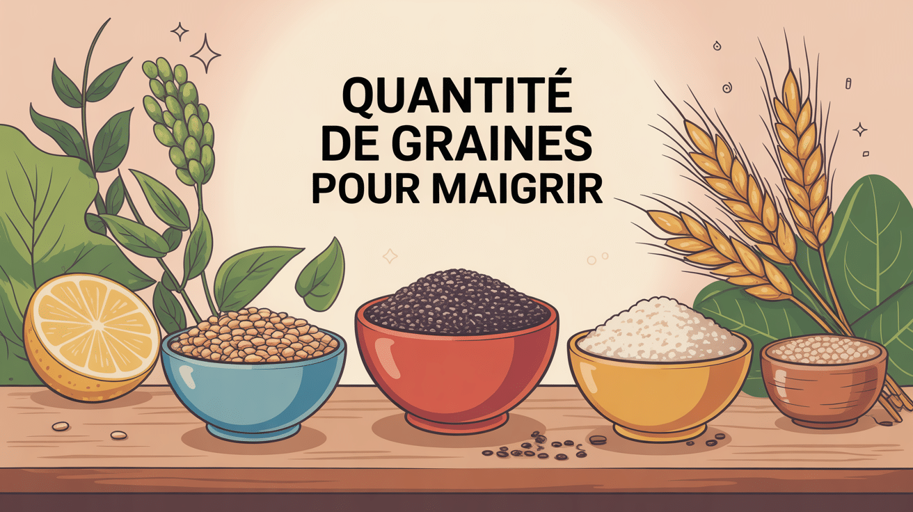 Illustration des quantités de graines par jour pour maigrir