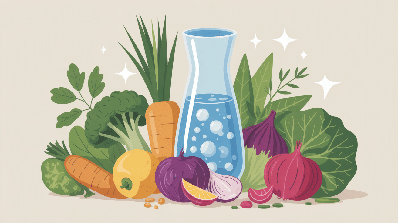 illustration remède de grand-mère pour faire baisser le potassium aliments eau