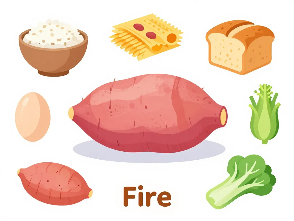 Schéma role patate douce legume ou feculent