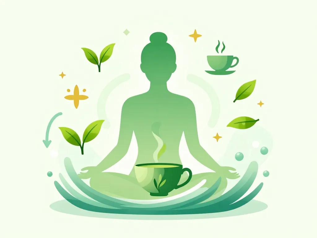 thé minceur action corps métabolisme illustration