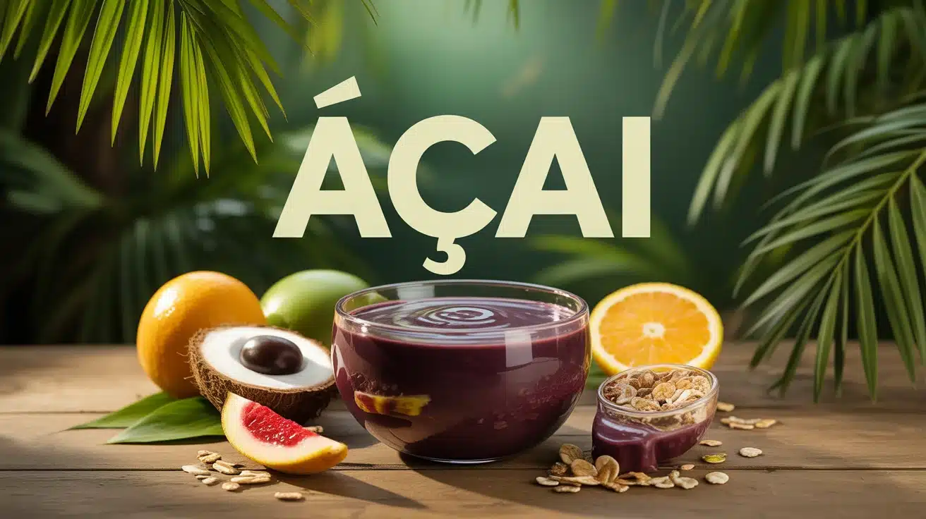 Bol d açai avec fruits frais et granola