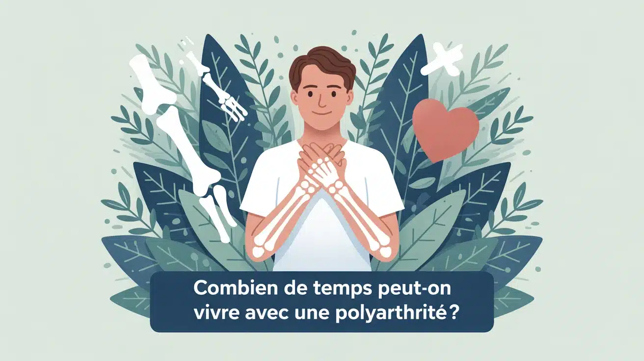 illustration vectorielle sur combien de temps peut-on vivre avec une polyarthrite