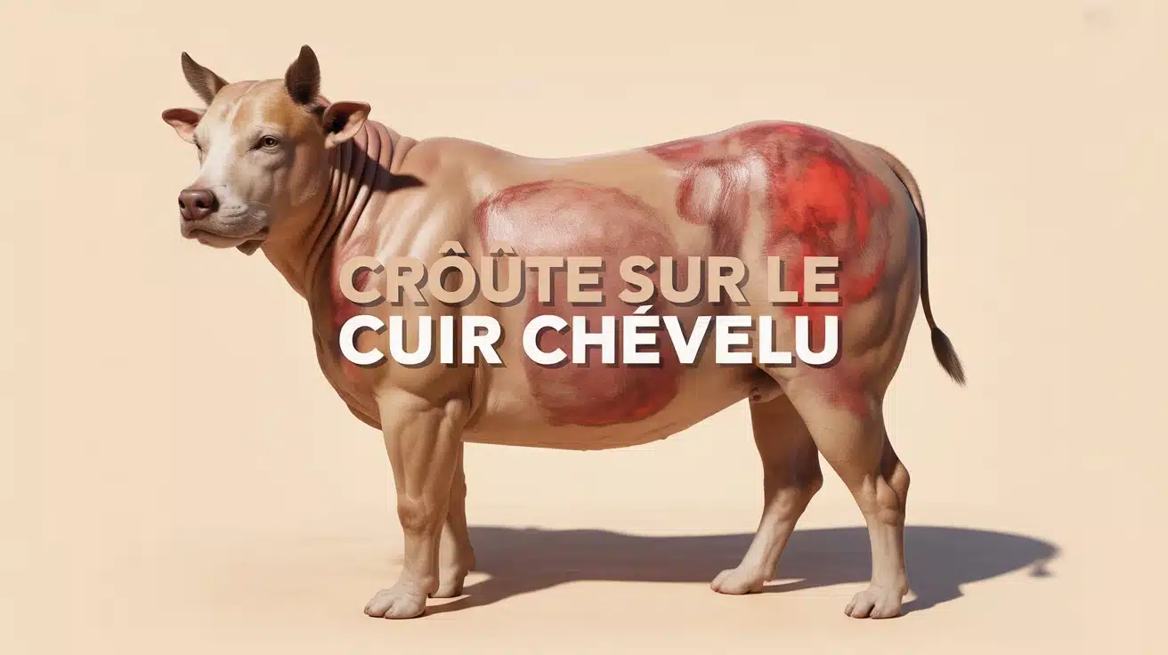 Illustration vectorielle de croûte sur le cuir chevelu