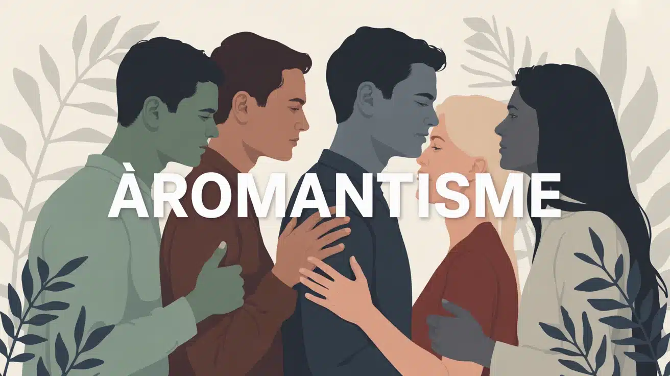 Illustration aromantisme silhouettes amitié sans romantisme