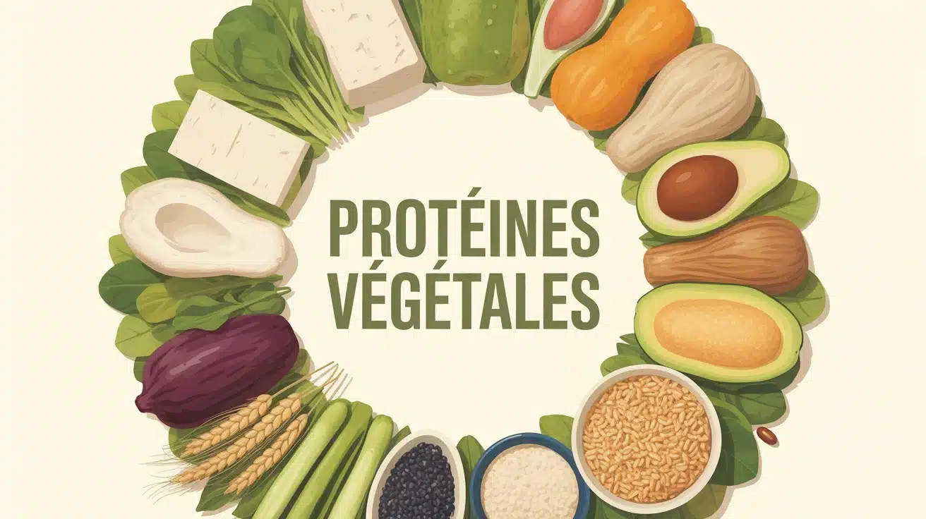 Assortiment coloré d aliments riches en protéines végétales en cercle