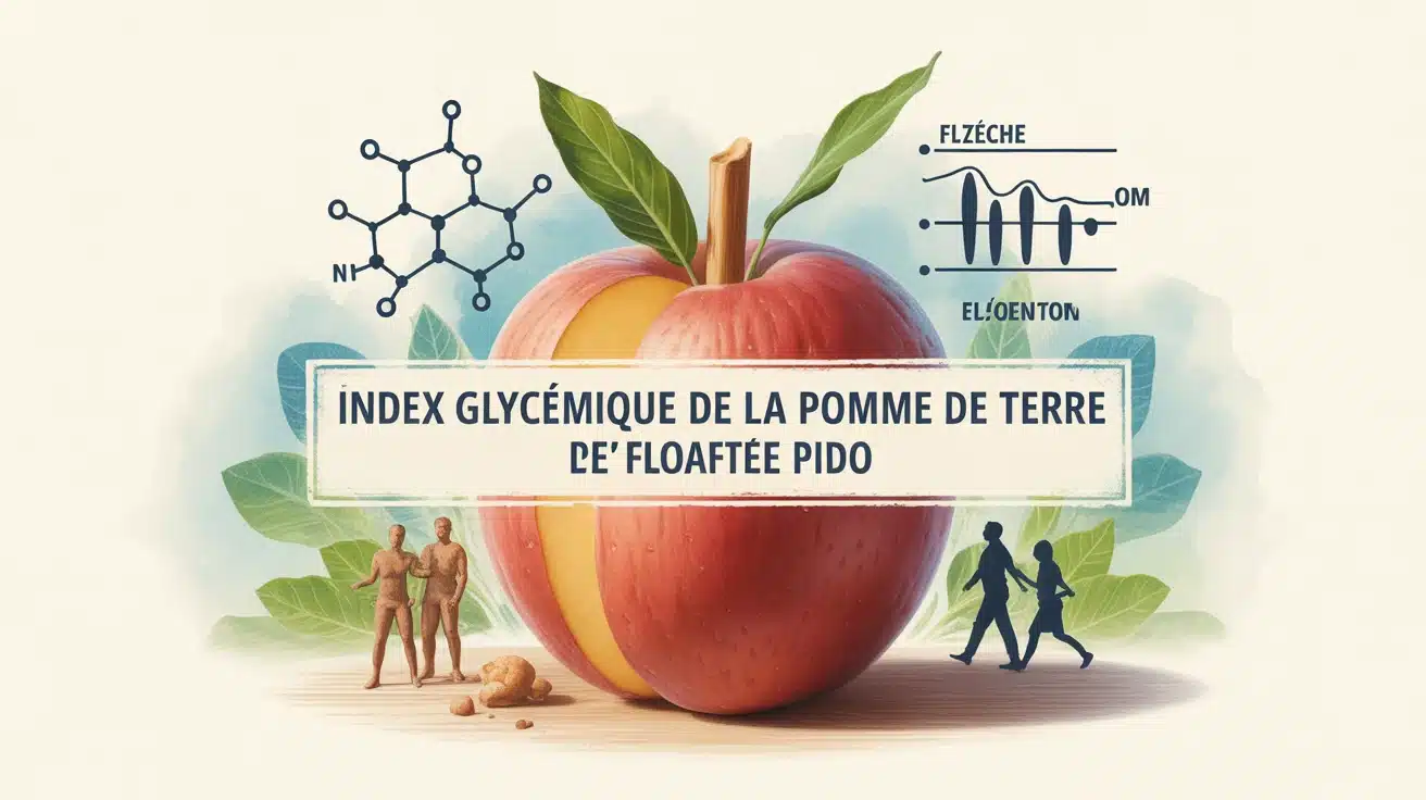 Illustration vectorielle index glycémique de la pomme de terre