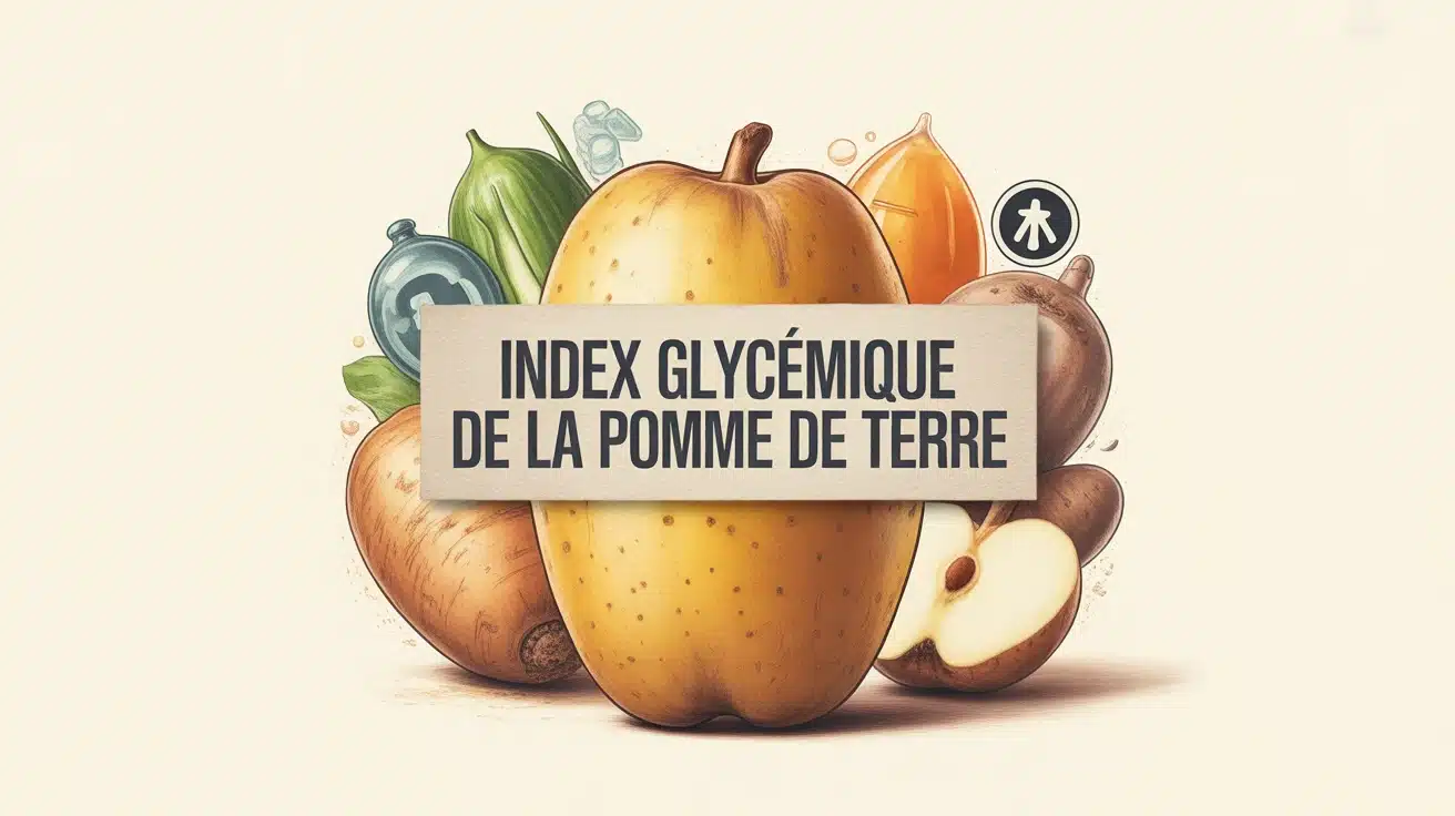 Illustration vectorielle de l index glycémique de la pomme de terre avec méthodes de cuisson