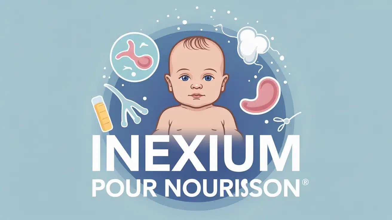 Illustration Inexium pour nourrisson avec éléments santé digestive