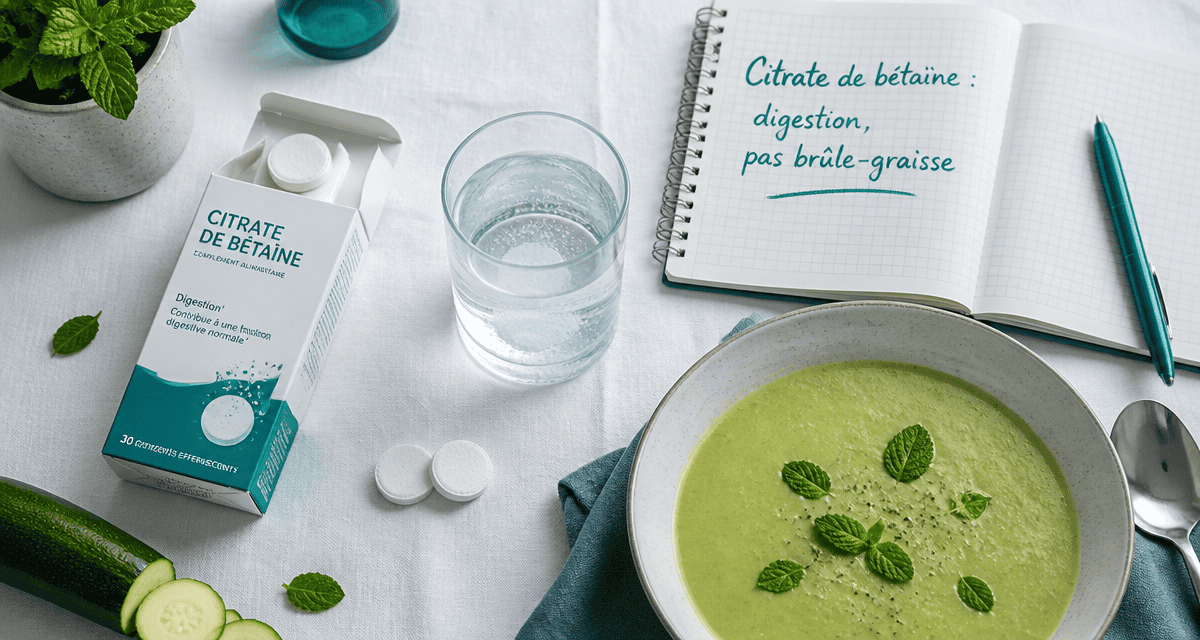 citrate de betaïne brule graisse comprimés verre eau