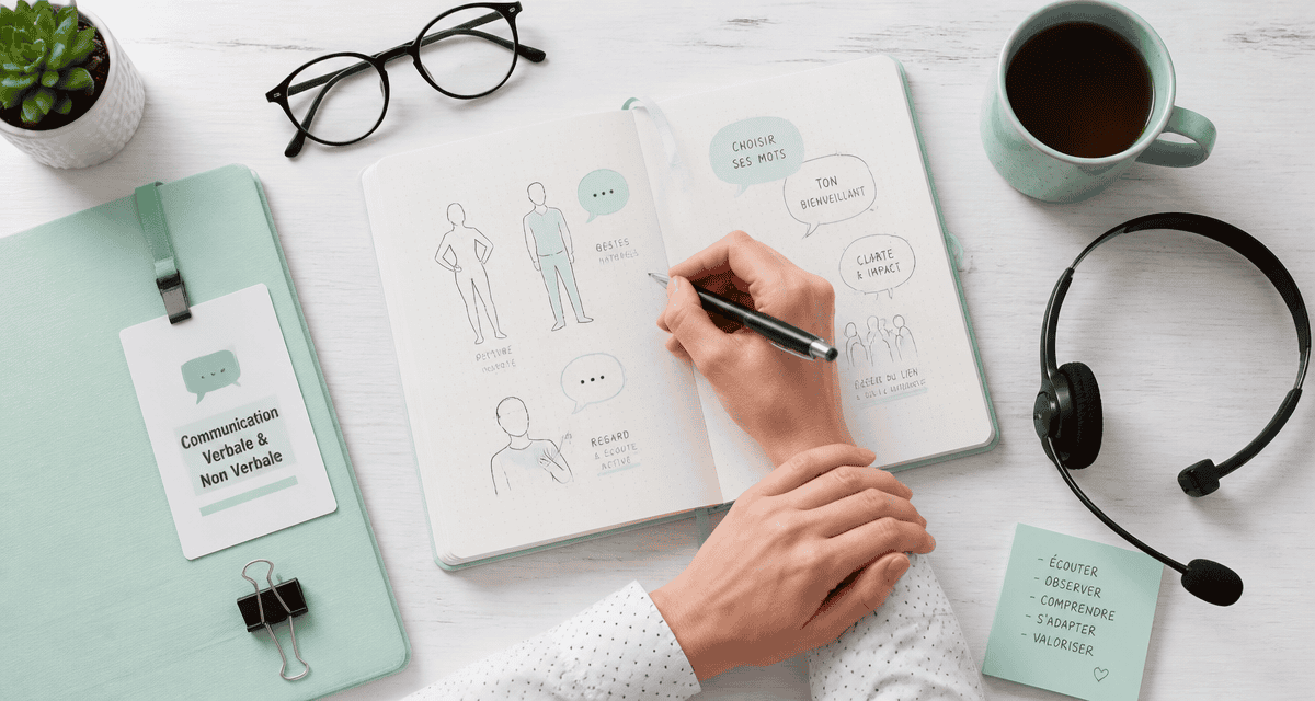 communication verbale et non verbale carnet mains