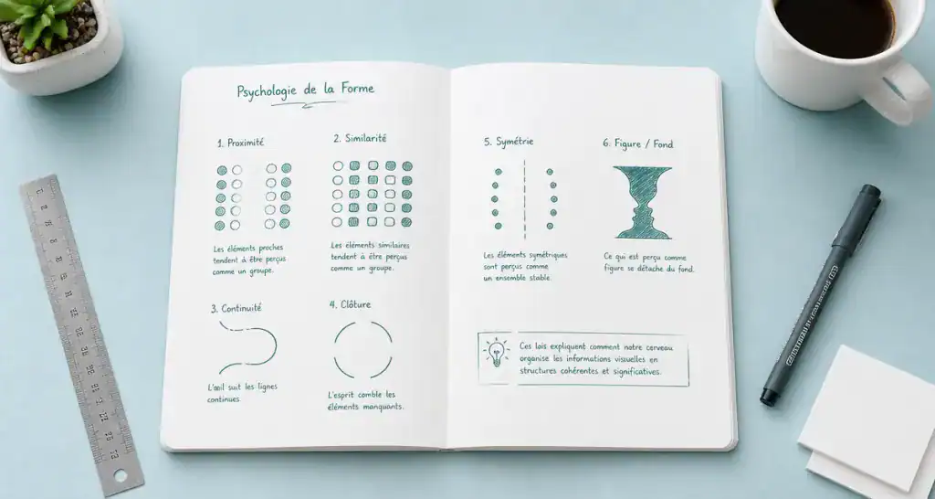 gestaltisme def schéma lois gestalt sur carnet