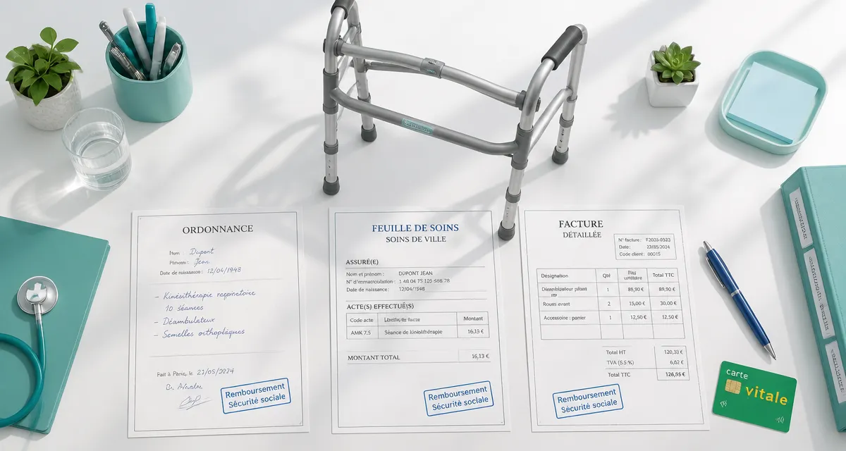 remboursement deambulateur ordonnance carte vitale
